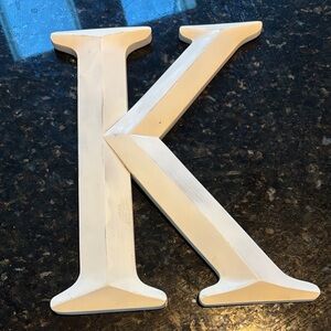 White Decorative Letter K